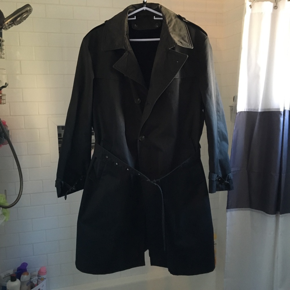 💦SALE 1970's Black Trench Coat